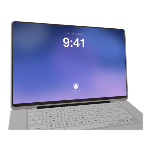 3D MacBook Neo mockup rendered in OpenMock